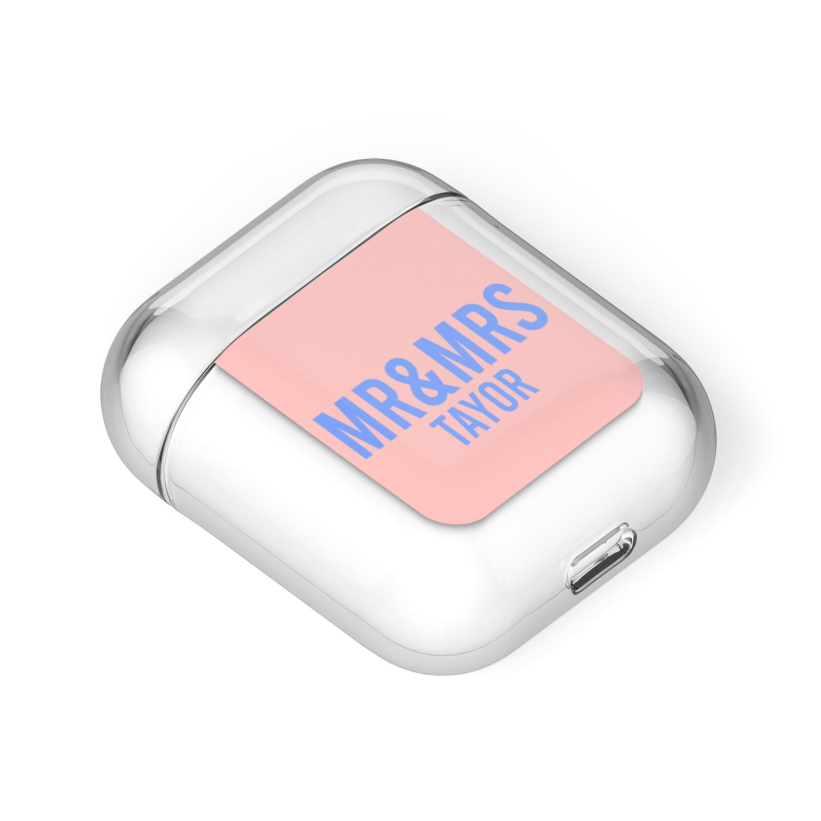 Personalised Mr and Mrs AirPods Case Laid Flat