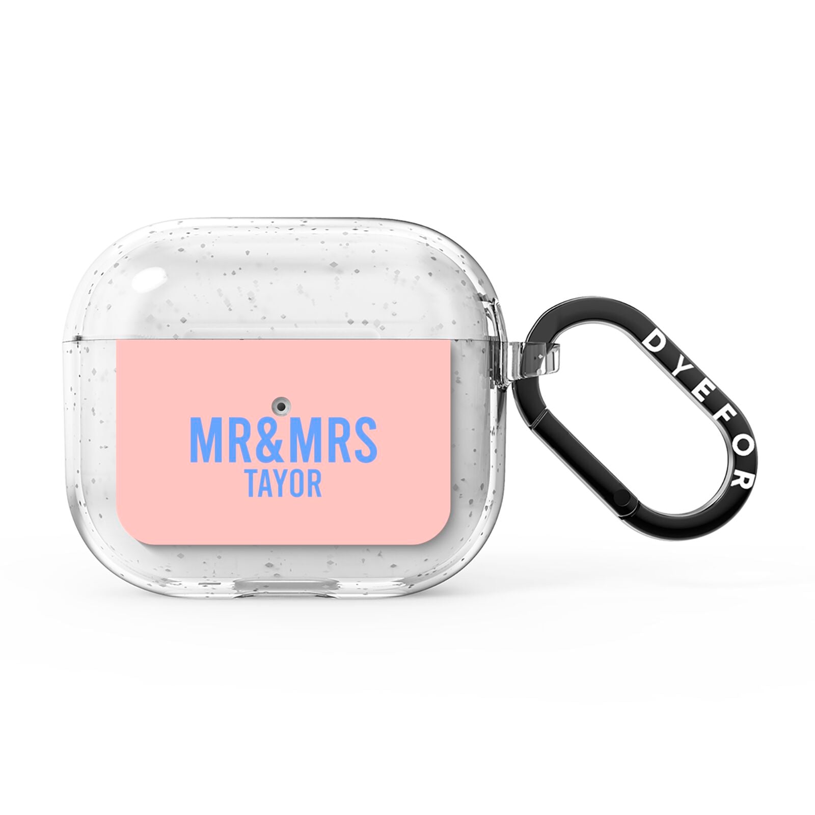 Personalised Mr and Mrs AirPods Glitter Case 3rd Gen