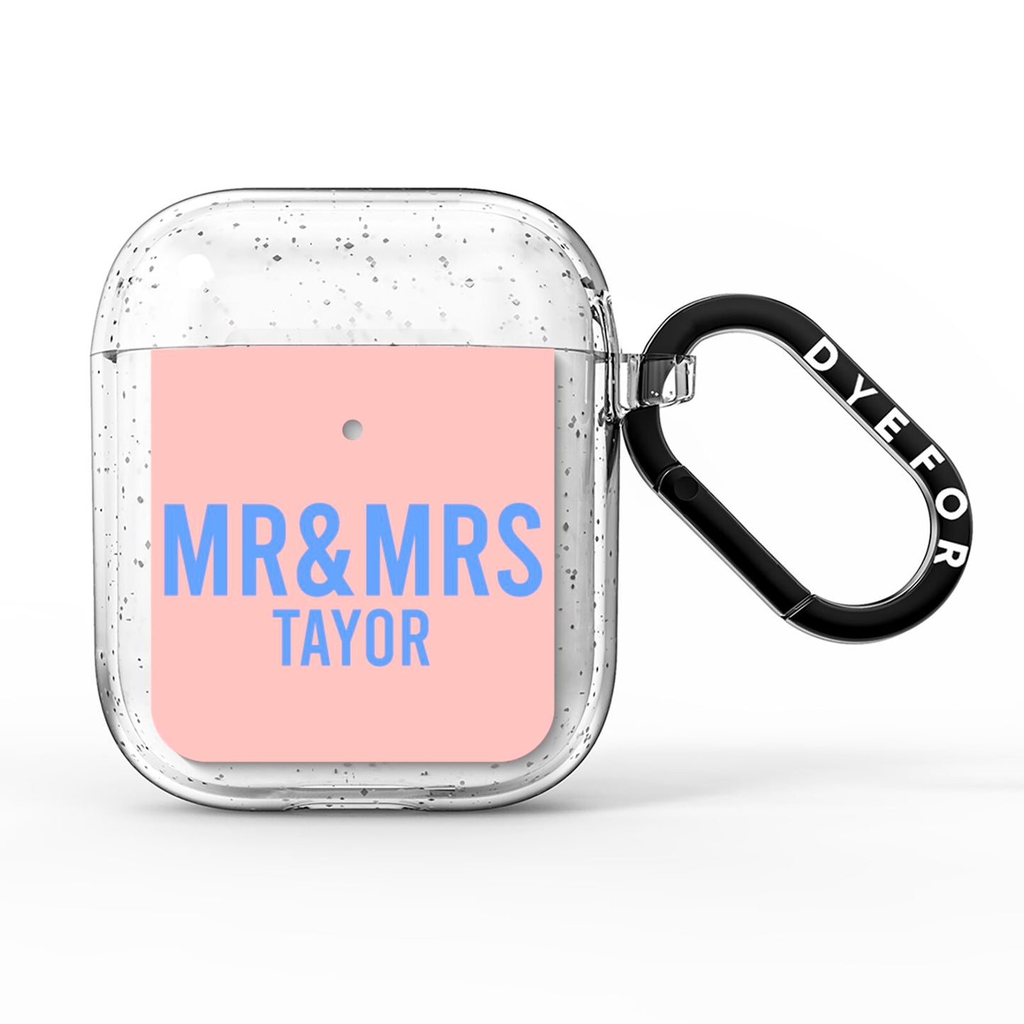 Personalised Mr and Mrs AirPods Glitter Case