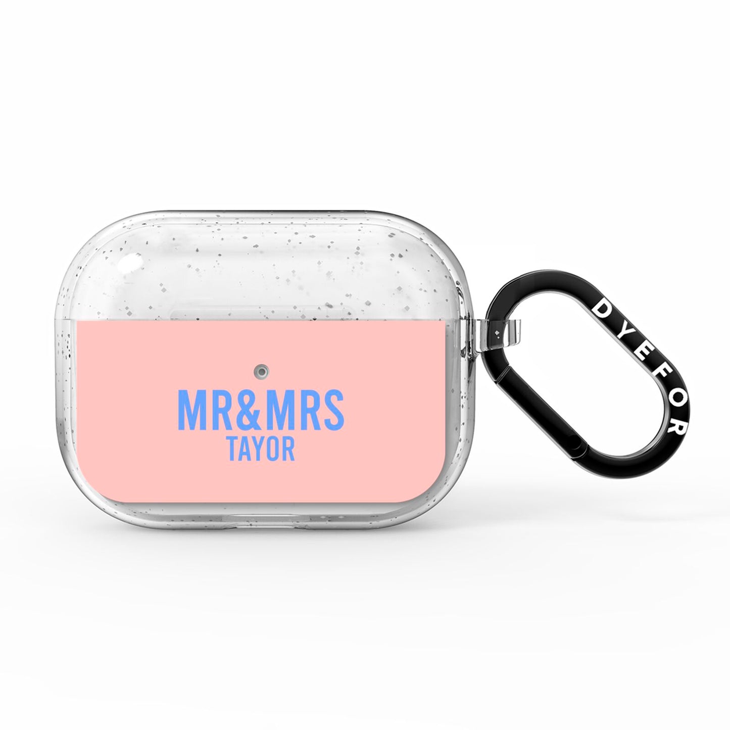 Personalised Mr and Mrs AirPods Pro Glitter Case