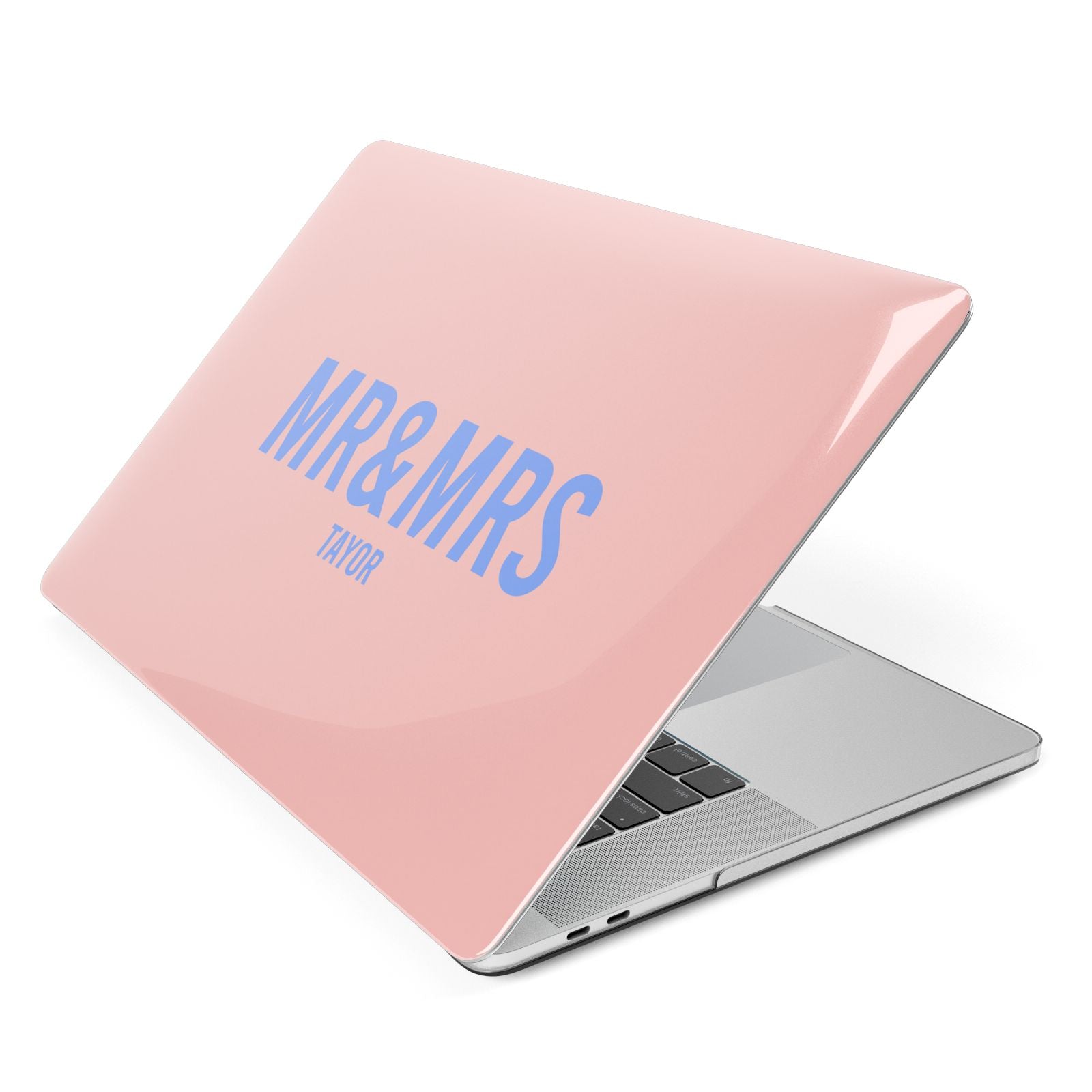 Personalised Mr and Mrs Apple MacBook Case Side View