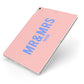 Personalised Mr and Mrs Apple iPad Case on Silver iPad Side View