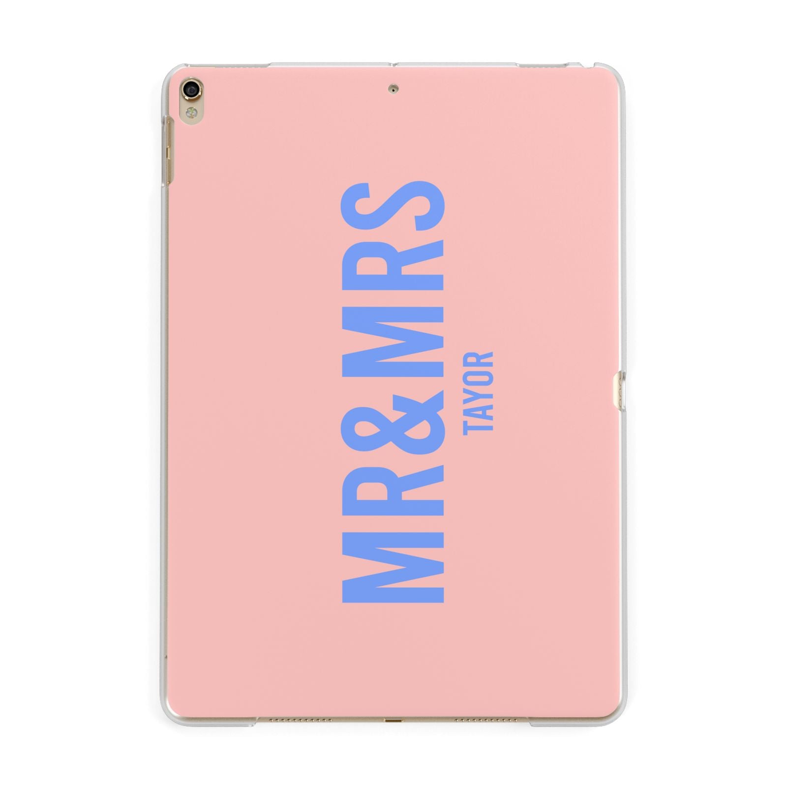 Personalised Mr and Mrs Apple iPad Gold Case