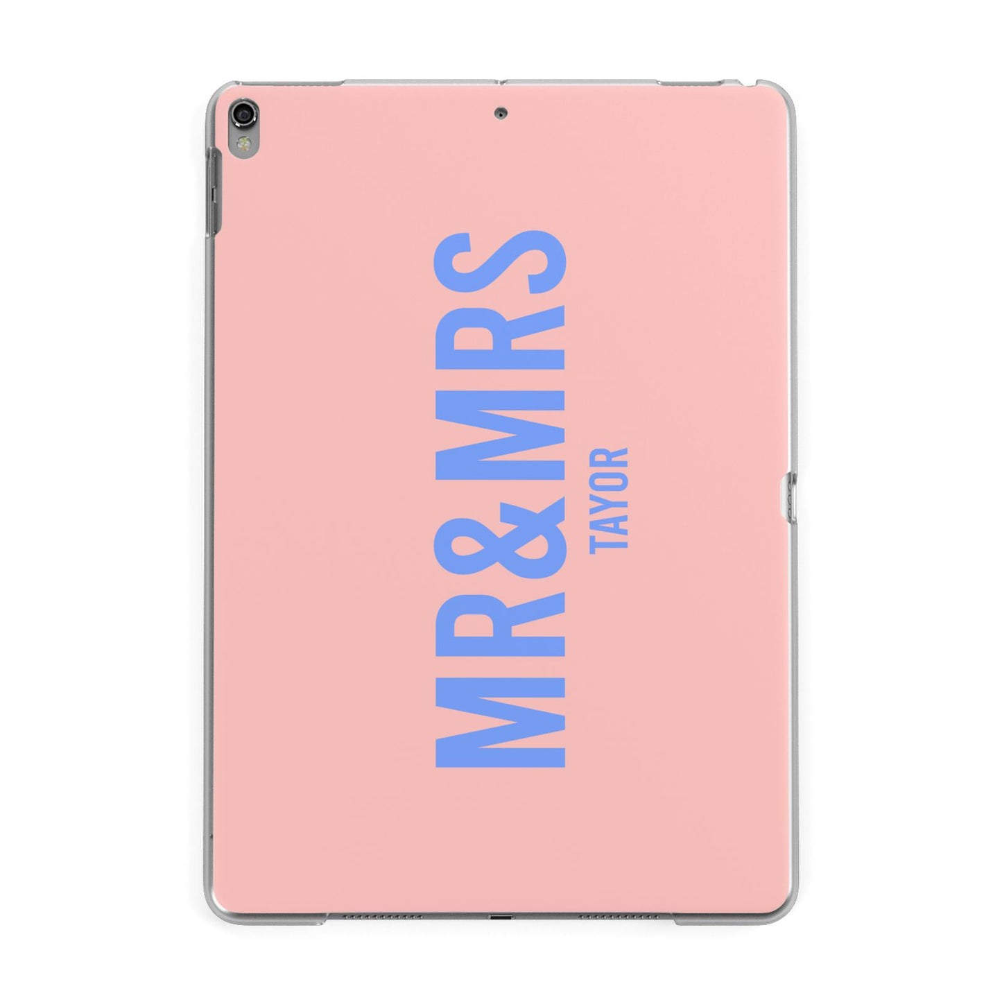 Personalised Mr and Mrs Apple iPad Grey Case