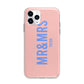 Personalised Mr and Mrs Apple iPhone 11 Pro in Silver with Bumper Case