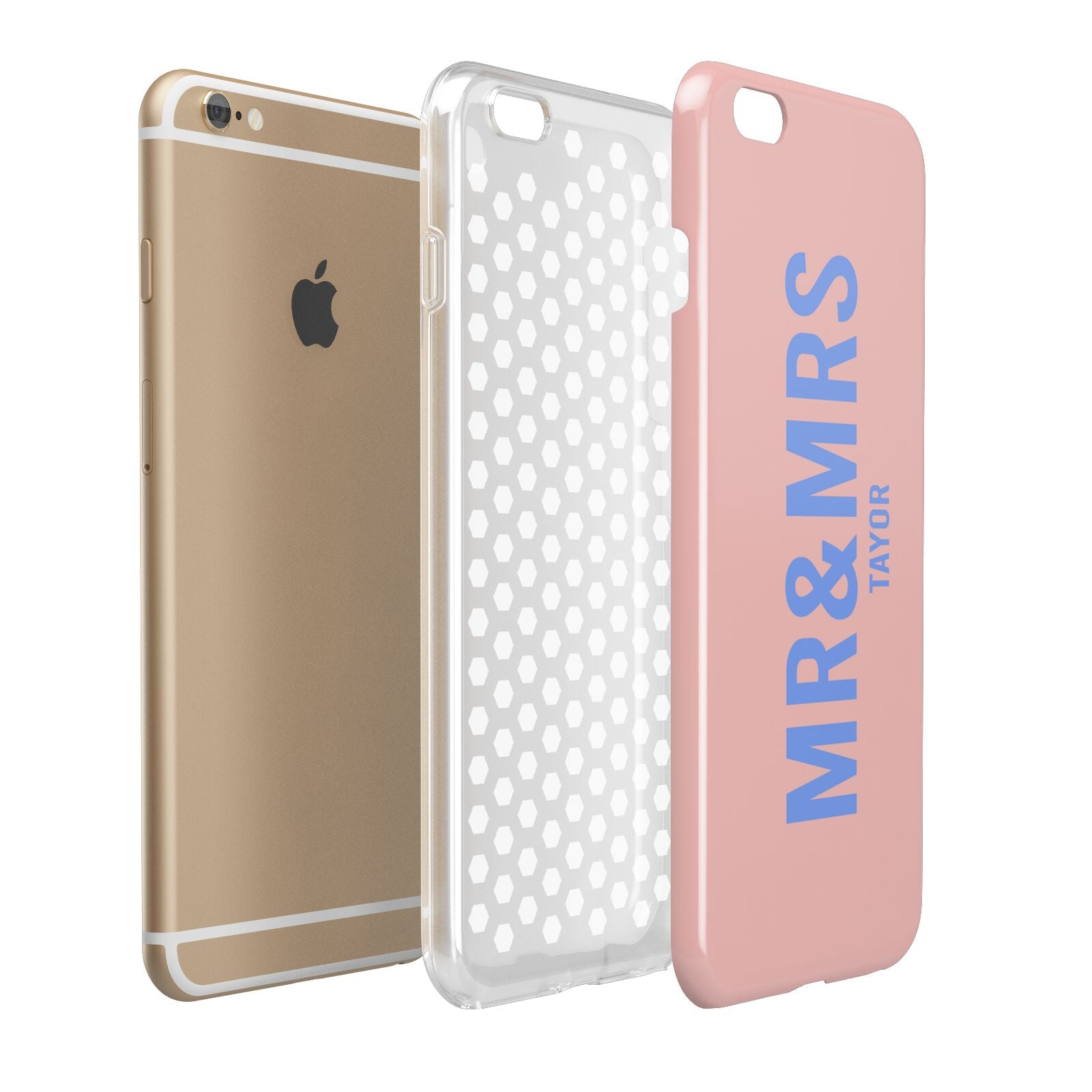 Personalised Mr and Mrs Apple iPhone 6 Plus 3D Tough Case Expand Detail Image