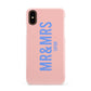 Personalised Mr and Mrs Apple iPhone XS 3D Snap Case