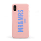 Personalised Mr and Mrs Apple iPhone XS 3D Tough