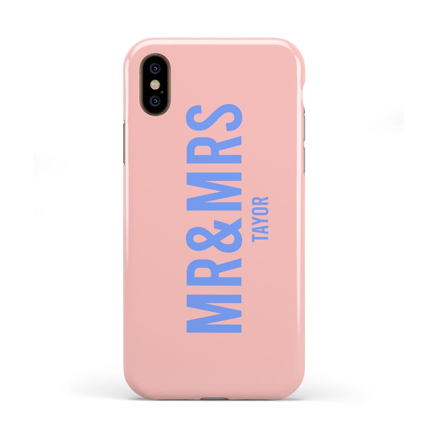 Personalised Mr and Mrs Apple iPhone XS 3D Tough