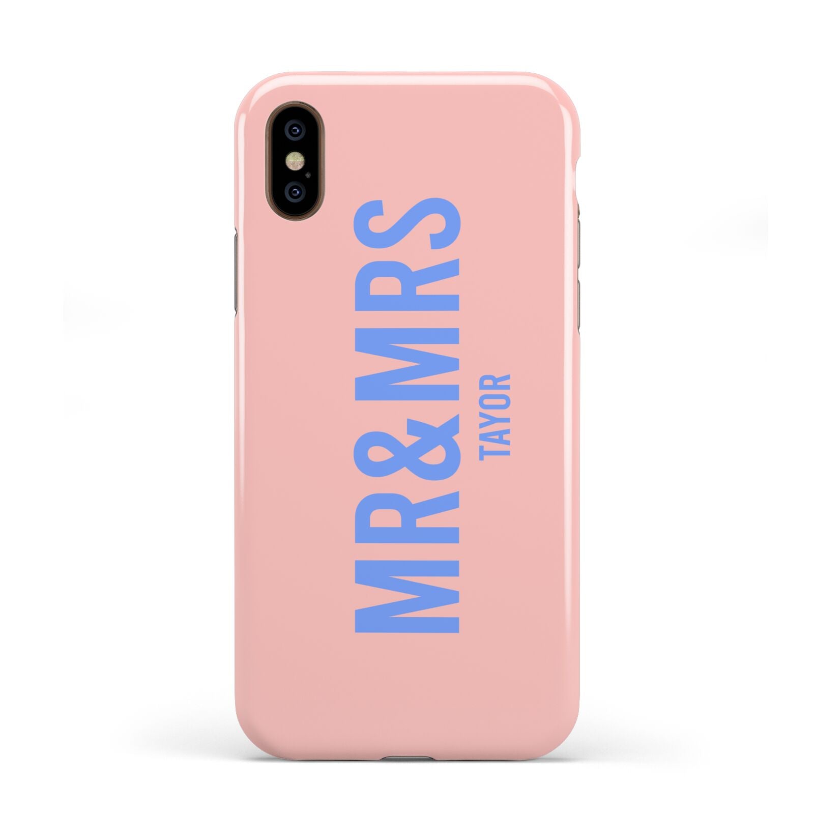 Personalised Mr and Mrs Apple iPhone XS 3D Tough
