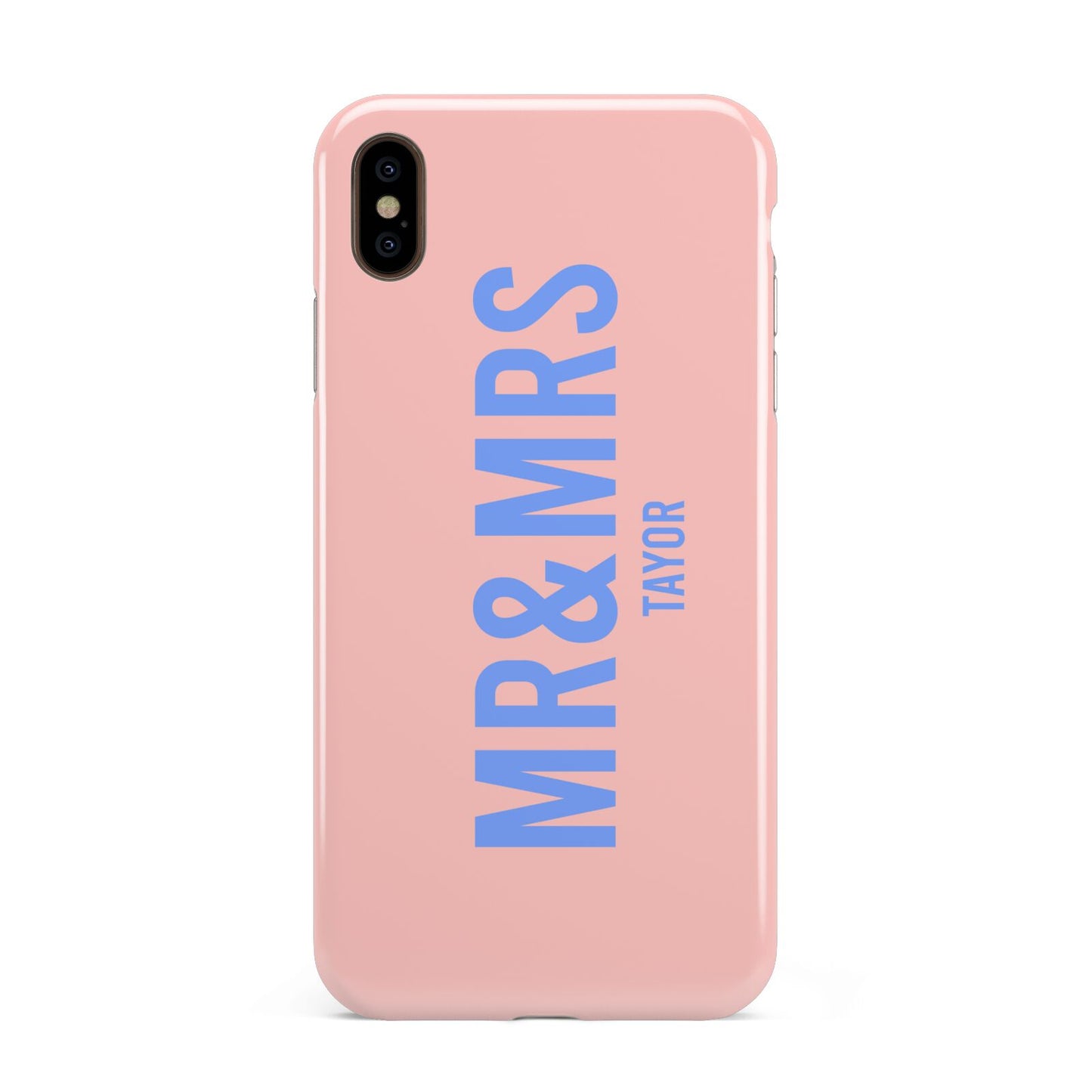 Personalised Mr and Mrs Apple iPhone Xs Max 3D Tough Case