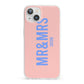 Personalised Mr and Mrs iPhone 13 Clear Bumper Case