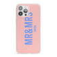 Personalised Mr and Mrs iPhone 13 Pro Max Clear Bumper Case