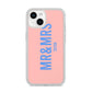 Personalised Mr and Mrs iPhone 14 Clear Tough Case Starlight