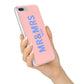 Personalised Mr and Mrs iPhone 7 Plus Bumper Case on Silver iPhone Alternative Image