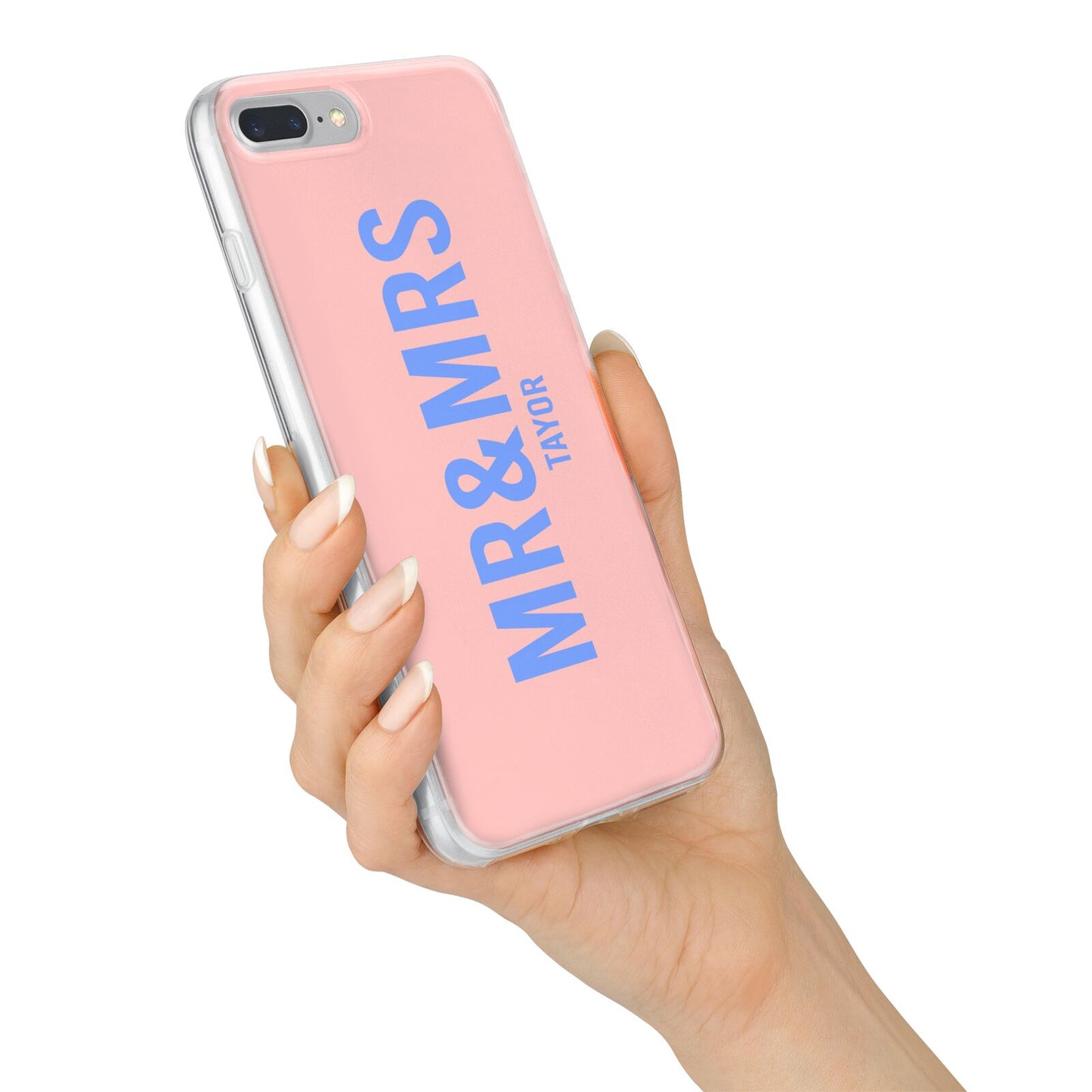 Personalised Mr and Mrs iPhone 7 Plus Bumper Case on Silver iPhone Alternative Image