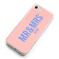 Personalised Mr and Mrs iPhone 8 Bumper Case on Silver iPhone Alternative Image