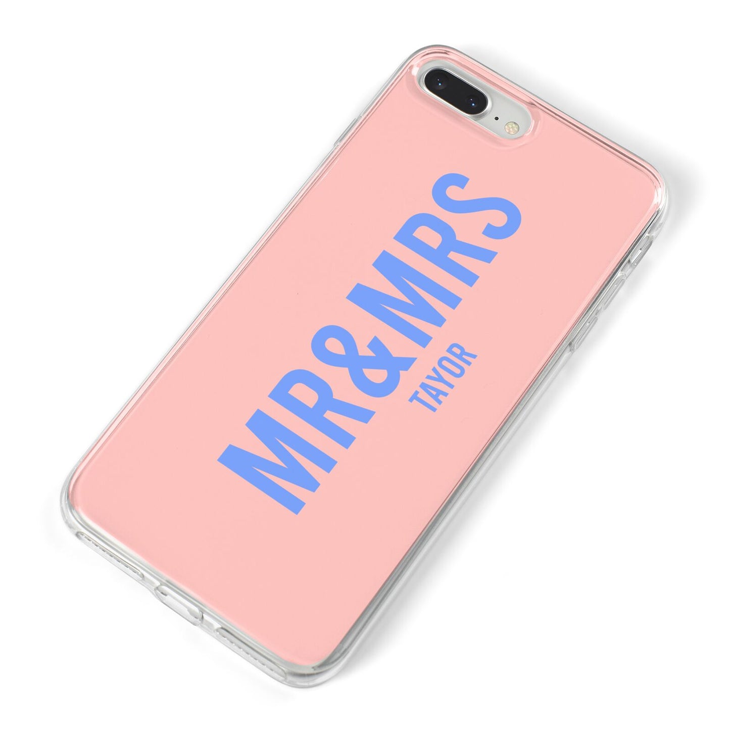 Personalised Mr and Mrs iPhone 8 Plus Bumper Case on Silver iPhone Alternative Image