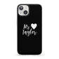 Personalised Mr iPhone 13 Clear Bumper Case