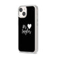 Personalised Mr iPhone 14 Clear Tough Case Starlight Angled Image