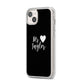 Personalised Mr iPhone 14 Plus Clear Tough Case Starlight Angled Image