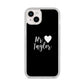 Personalised Mr iPhone 14 Plus Glitter Tough Case Starlight