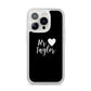 Personalised Mr iPhone 14 Pro Clear Tough Case Silver