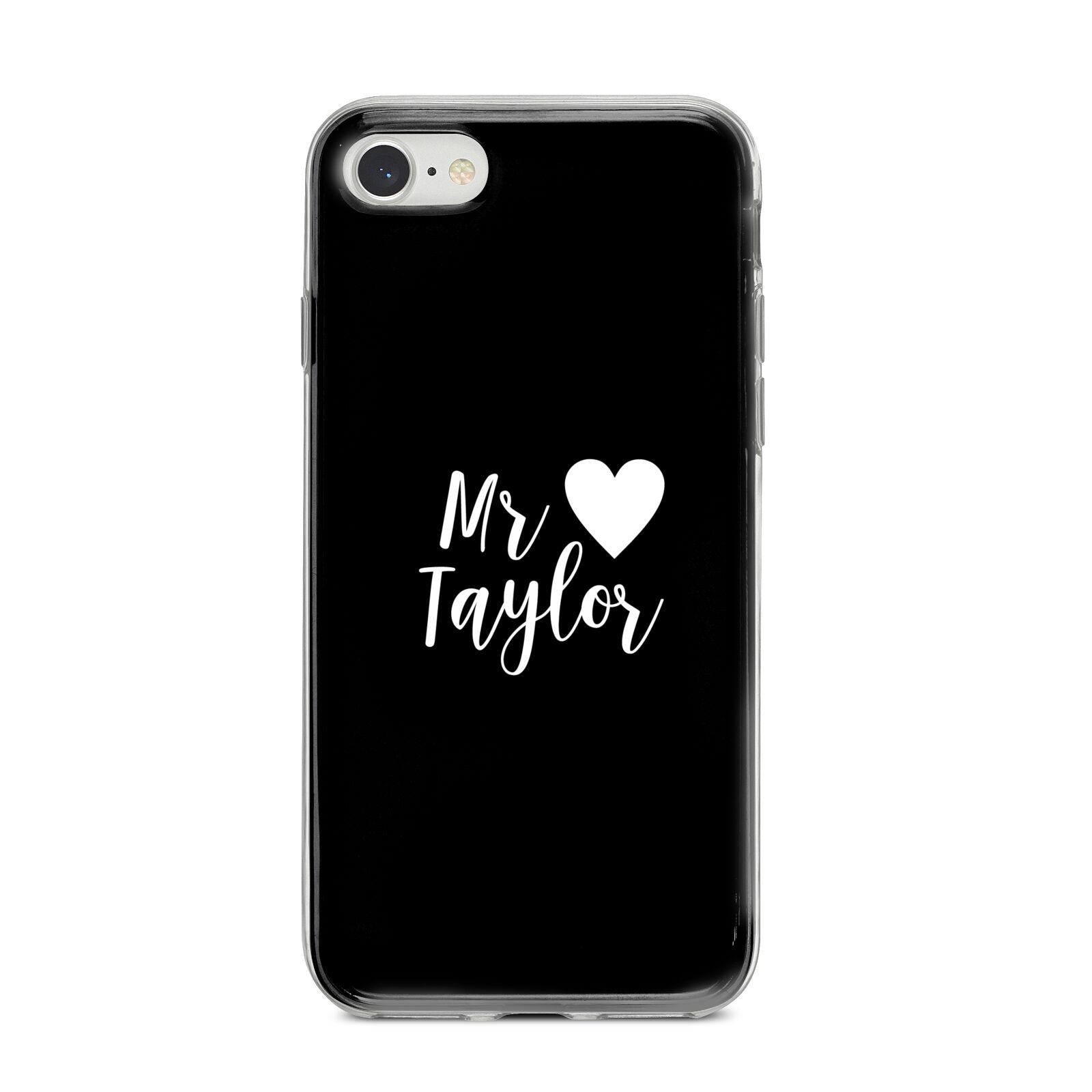 Personalised Mr iPhone 8 Bumper Case on Silver iPhone
