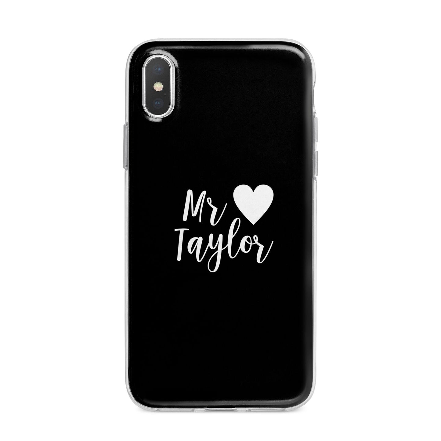 Personalised Mr iPhone X Bumper Case on Silver iPhone Alternative Image 1