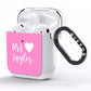 Personalised Mrs AirPods Clear Case Side Image
