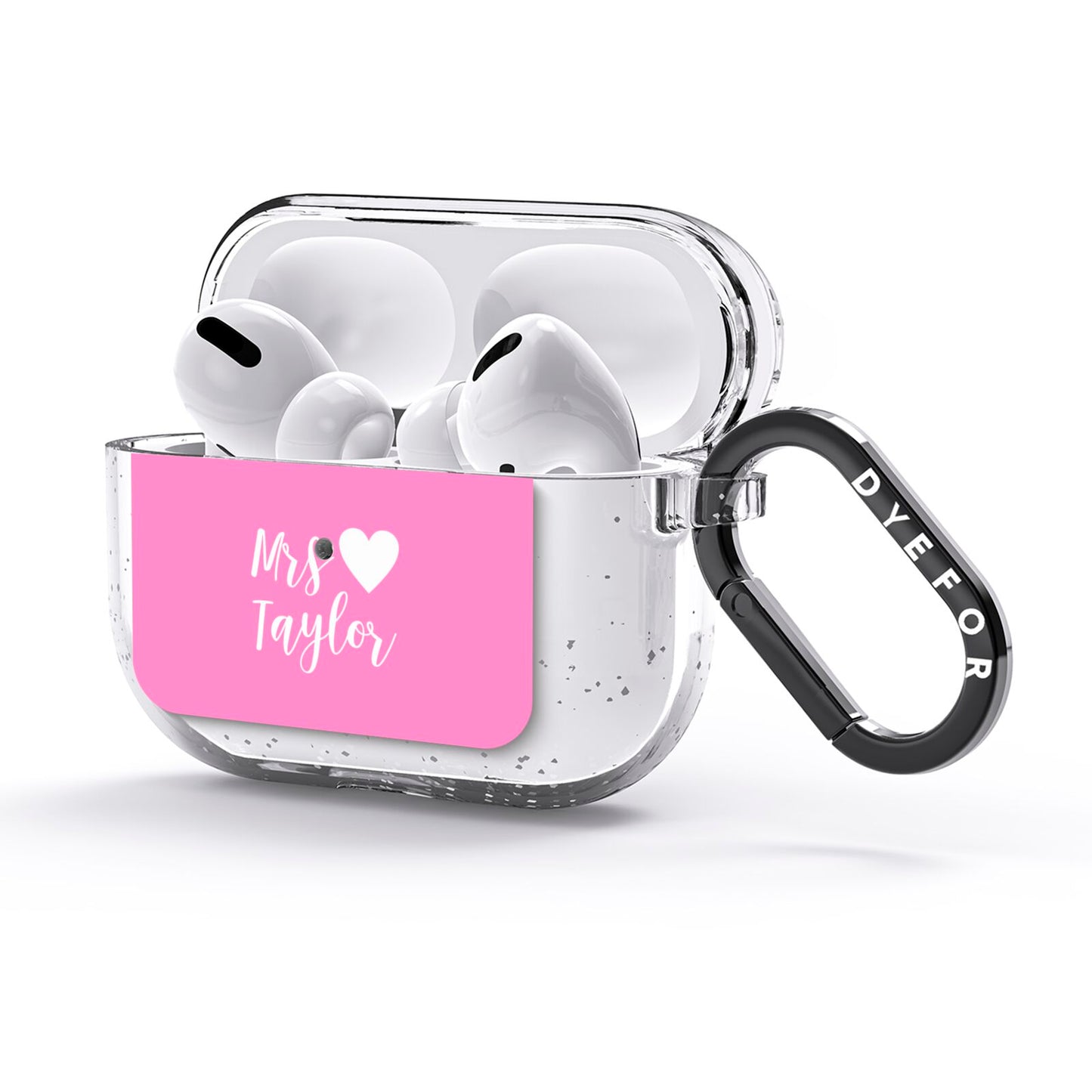Personalised Mrs AirPods Glitter Case 3rd Gen Side Image