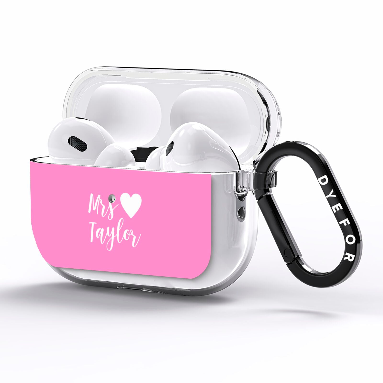 Personalised Mrs AirPods Pro Clear Case Side Image