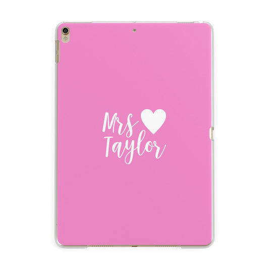 Personalised Mrs Apple iPad Gold Case