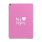 Personalised Mrs Apple iPad Rose Gold Case