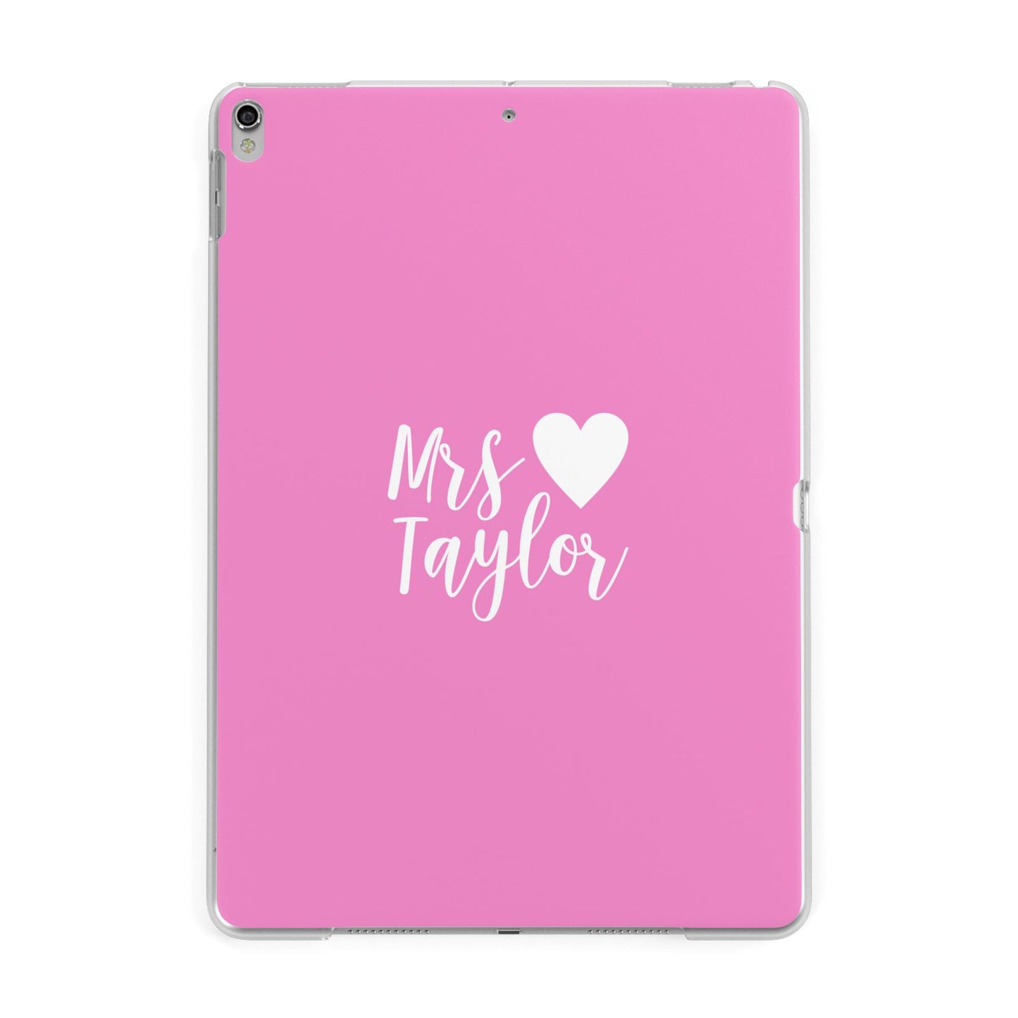 Personalised Mrs Apple iPad Silver Case