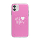Personalised Mrs Apple iPhone 11 in White with Bumper Case