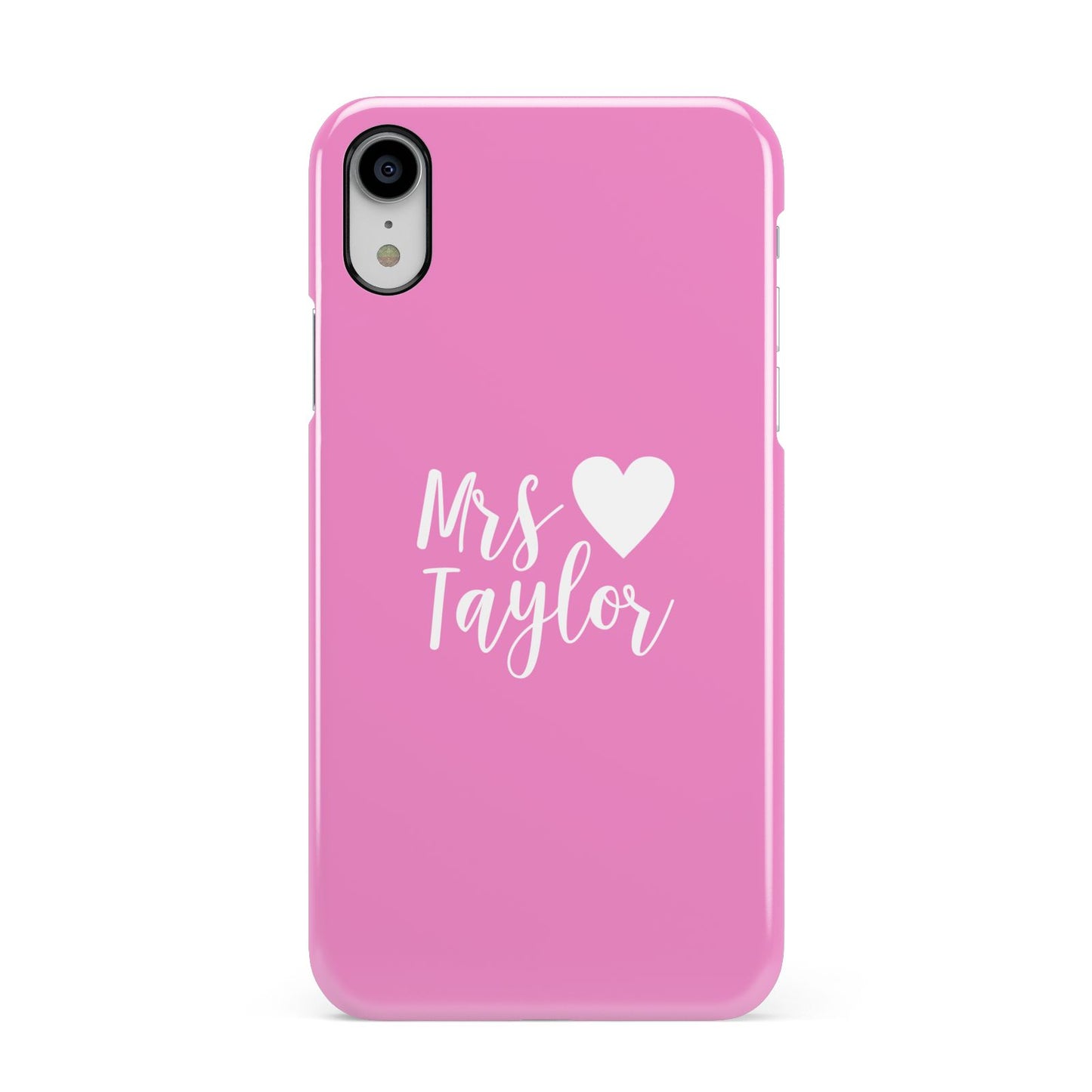 Personalised Mrs Apple iPhone XR White 3D Snap Case