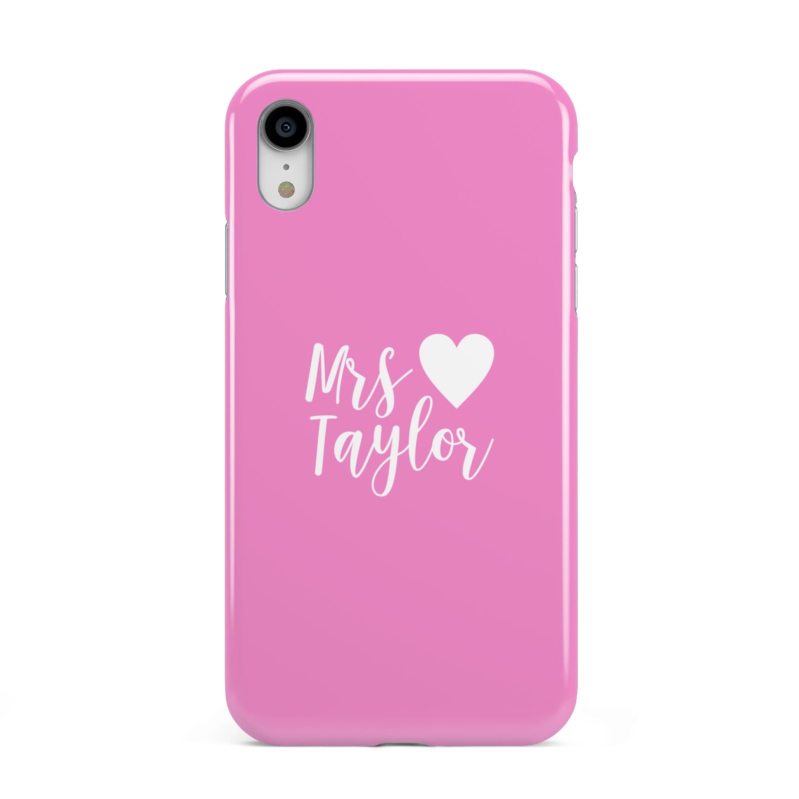 Personalised Mrs Apple iPhone XR White 3D Tough Case