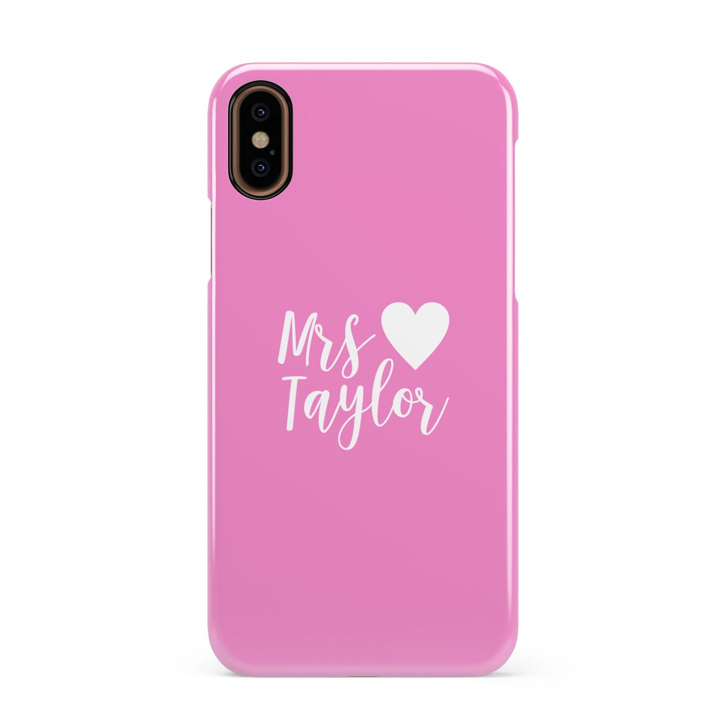 Personalised Mrs Apple iPhone XS 3D Snap Case