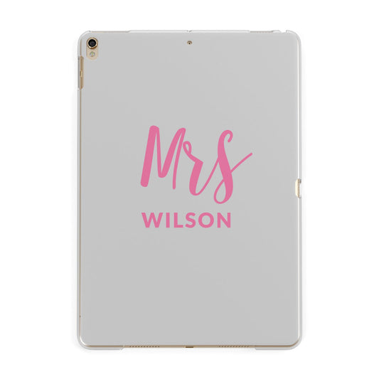 Personalised Mrs Couple Apple iPad Gold Case