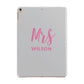 Personalised Mrs Couple Apple iPad Rose Gold Case