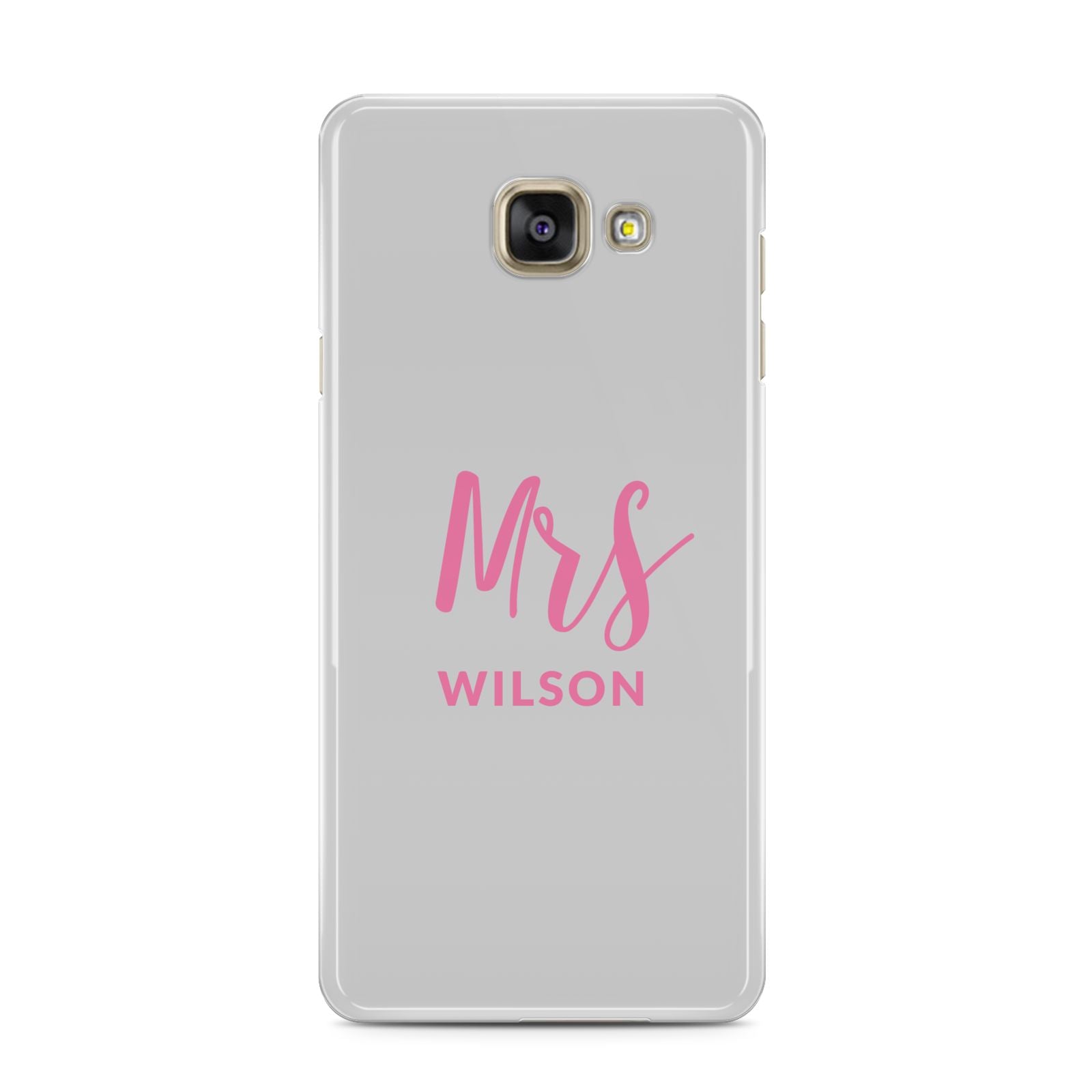 Personalised Mrs Couple Samsung Galaxy A3 2016 Case on gold phone