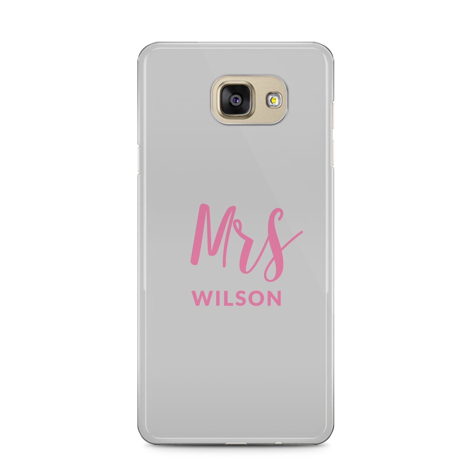 Personalised Mrs Couple Samsung Galaxy A5 2016 Case on gold phone