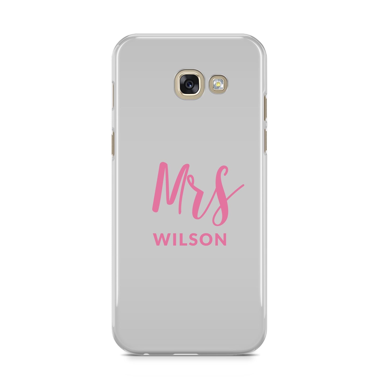 Personalised Mrs Couple Samsung Galaxy A5 2017 Case on gold phone