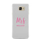 Personalised Mrs Couple Samsung Galaxy A7 2016 Case on gold phone