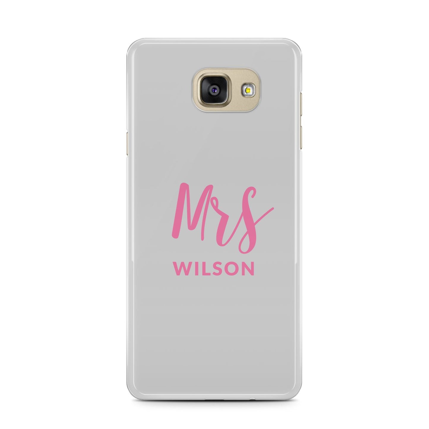 Personalised Mrs Couple Samsung Galaxy A7 2016 Case on gold phone