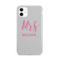 Personalised Mrs Couple iPhone 11 3D Tough Case