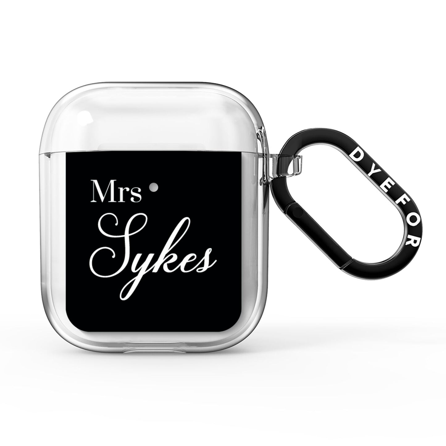 Personalised Mrs Or Mr Bride AirPods Clear Case
