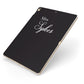 Personalised Mrs Or Mr Bride Apple iPad Case on Gold iPad Side View