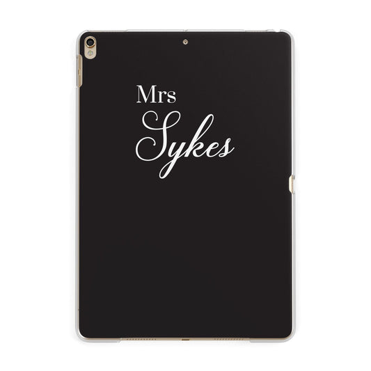 Personalised Mrs Or Mr Bride Apple iPad Gold Case